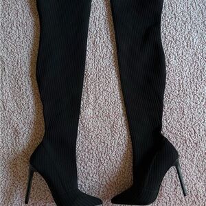 Steve Madden Black Over-the-Knee Boots